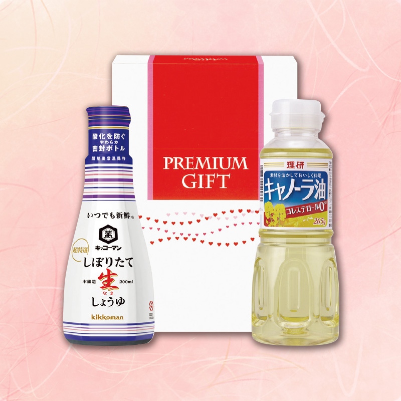 しぼりたて生しょうゆ＆キャノーラ油ギフトセット