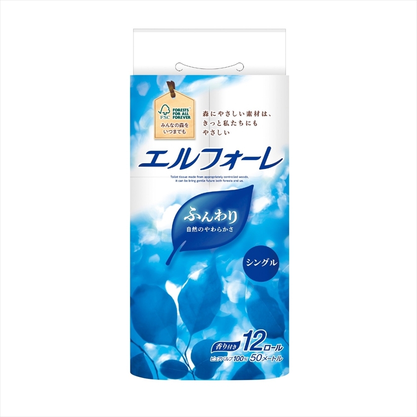 ｴﾙﾌｫｰﾚ ﾄｲﾚｯﾄﾃｨｼｭｰ12ﾛｰﾙ　ｼﾝｸﾞﾙ