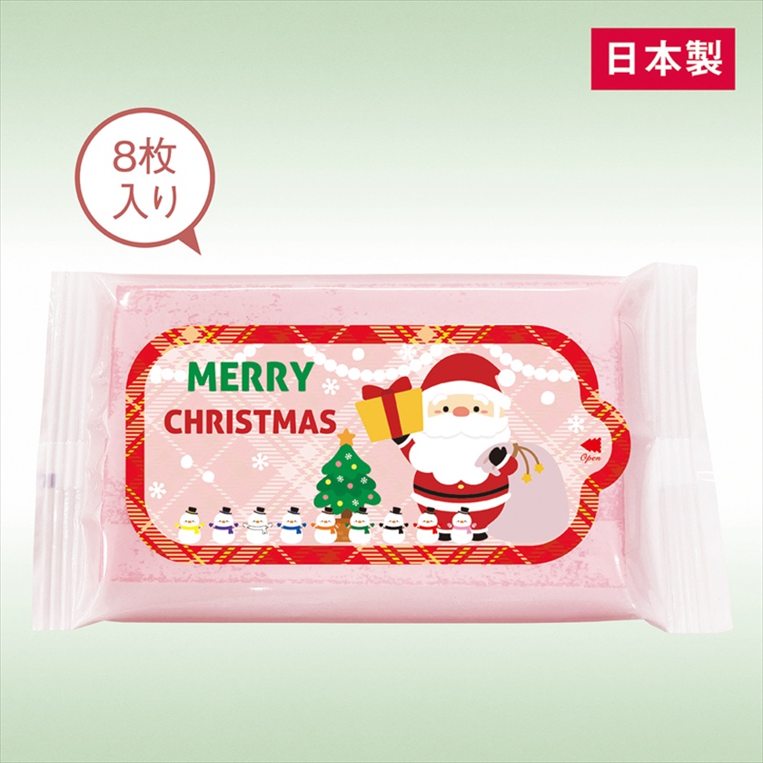サンタさんのカラーウェットティッシュ８枚