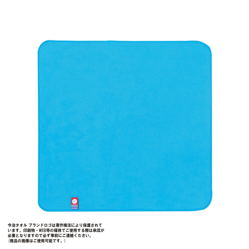 今治シャーリングカラーハンカチタオル（ターコイズ）