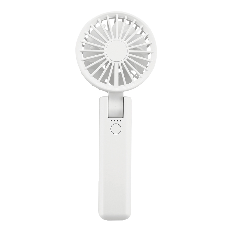 折りたたみ式2WAYダブルファン（カラビナ付き）ミストホワイト