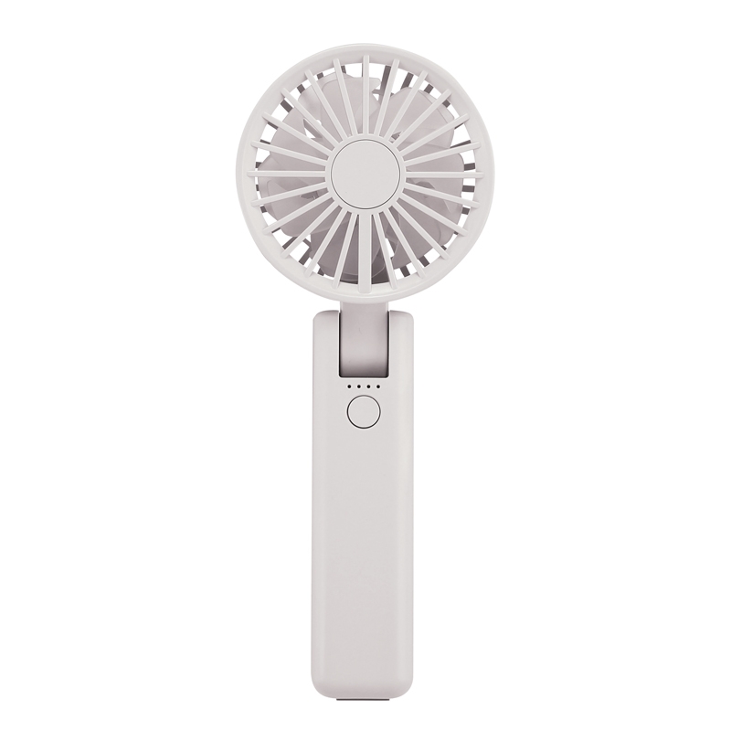 折りたたみ式2WAYダブルファン（カラビナ付き）アイスグレー