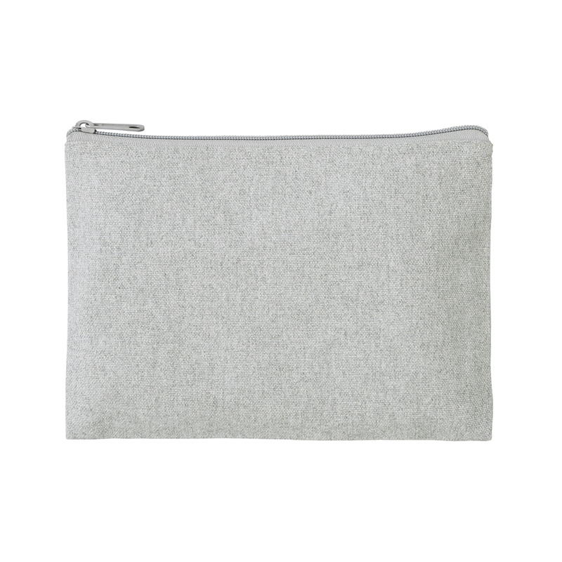 スフィア・リサイクルコットンフラットポーチ（グレー）