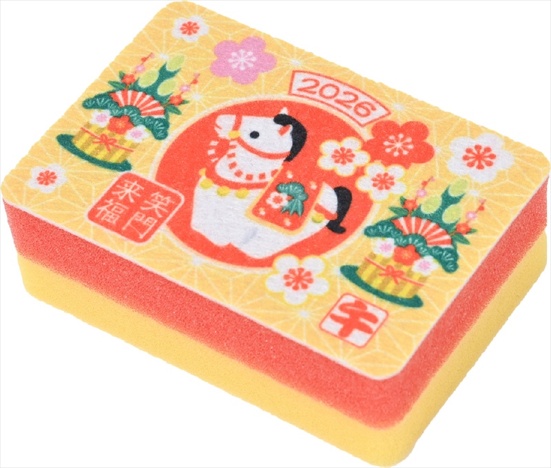 干支キッチンスポンジ（１コ入）（午）