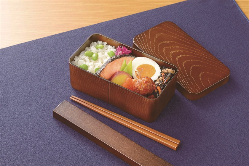 ◆ TW-14 曲げわっぱ風弁当箱 長角型 ／箸と箸ケースのセット