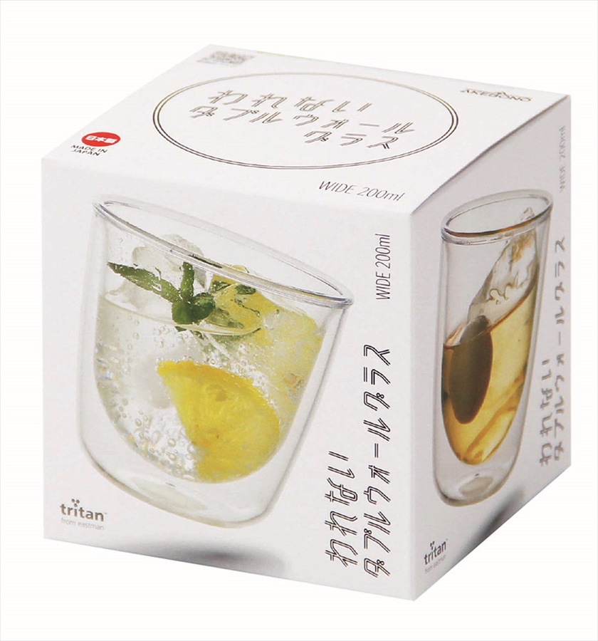 TW-3780 われないダブルウォールグラス ／ワイド 200ml