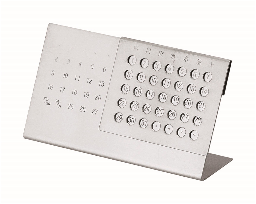 ステンレス製万年カレンダー