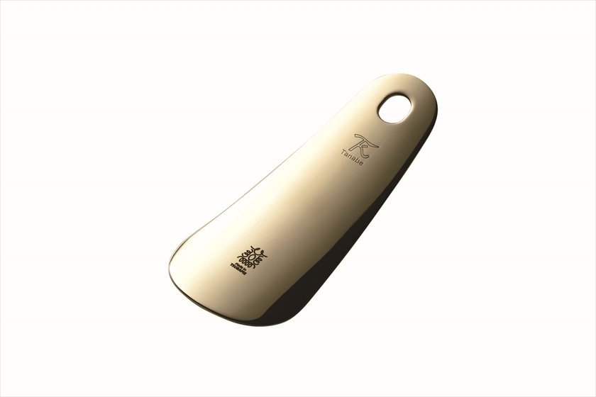 5076 靴ベラ （革付き） ／真鍮 ミラー仕様