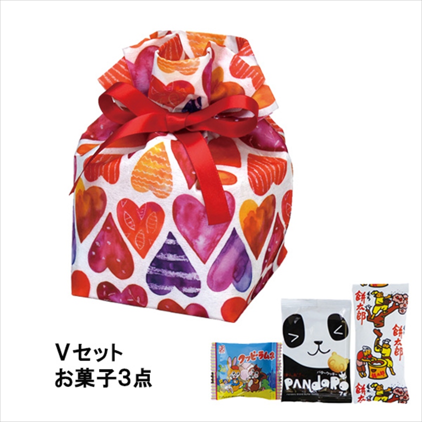 巾着　特小　赤色ハート柄ＦＰ（2025春）