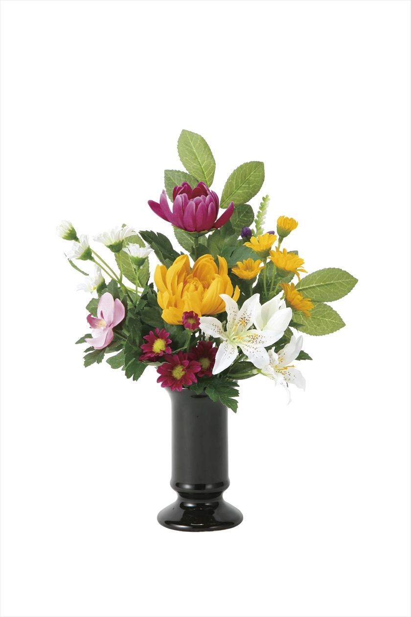 仏花小菊2個セット（器付） ※人工植物です。生花ではございません。