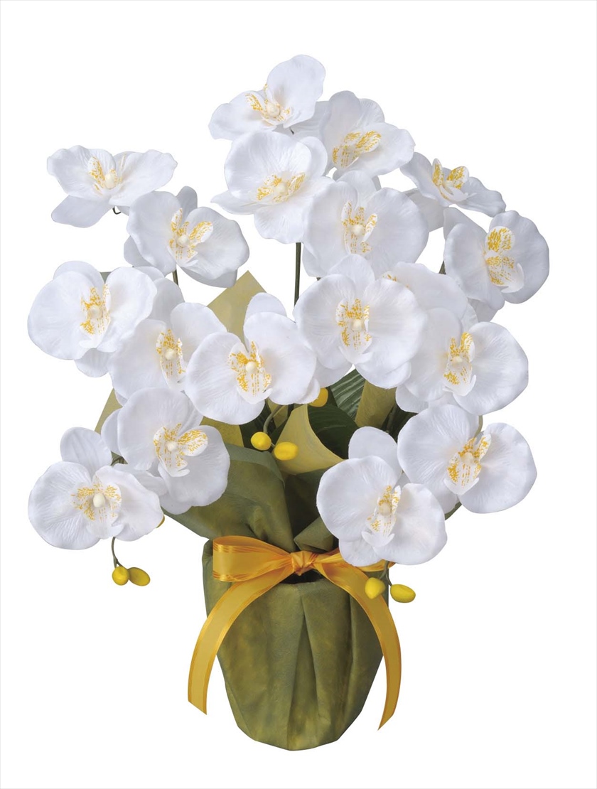 ミディ胡蝶蘭W ※人工植物です。生花ではございません。