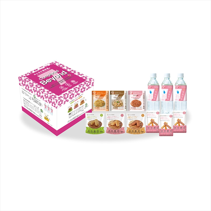 7年保存アレルギー対応3日分保存食セット　Completed Beyond