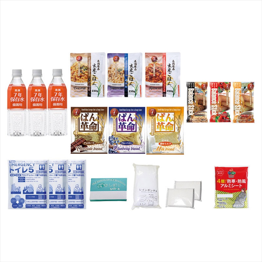 7年保存A4ボックス食料備蓄3日間セット　BLS-1９