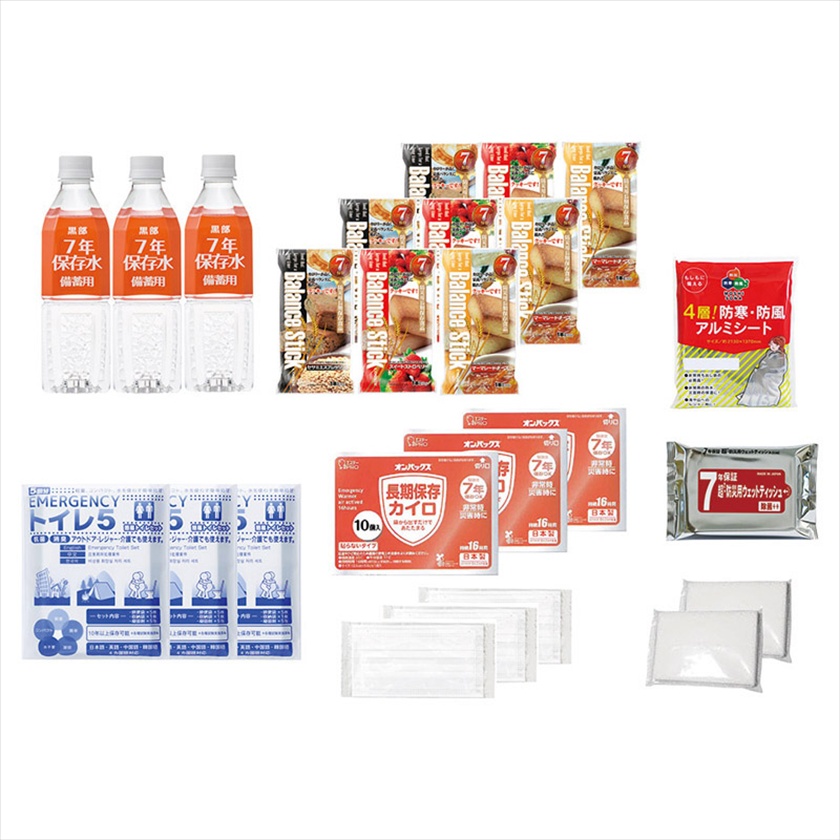 5年保存A4ボックス食料備蓄3日間セット　BLS-1８