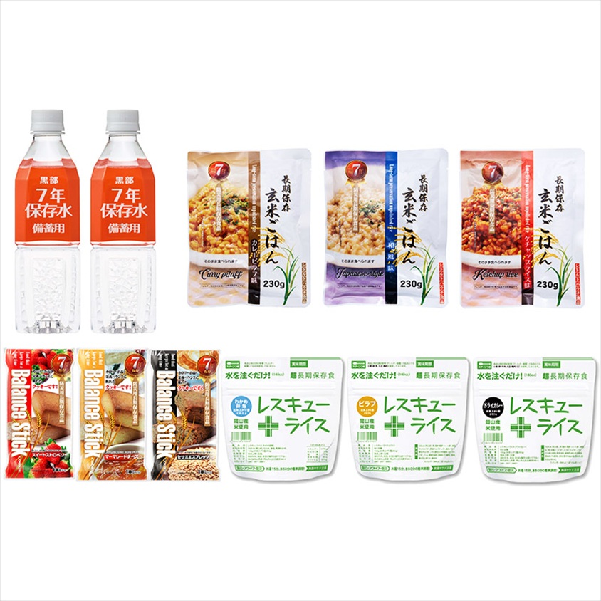 7年保存A4ボックス食料備蓄3日間セット　BLS-13