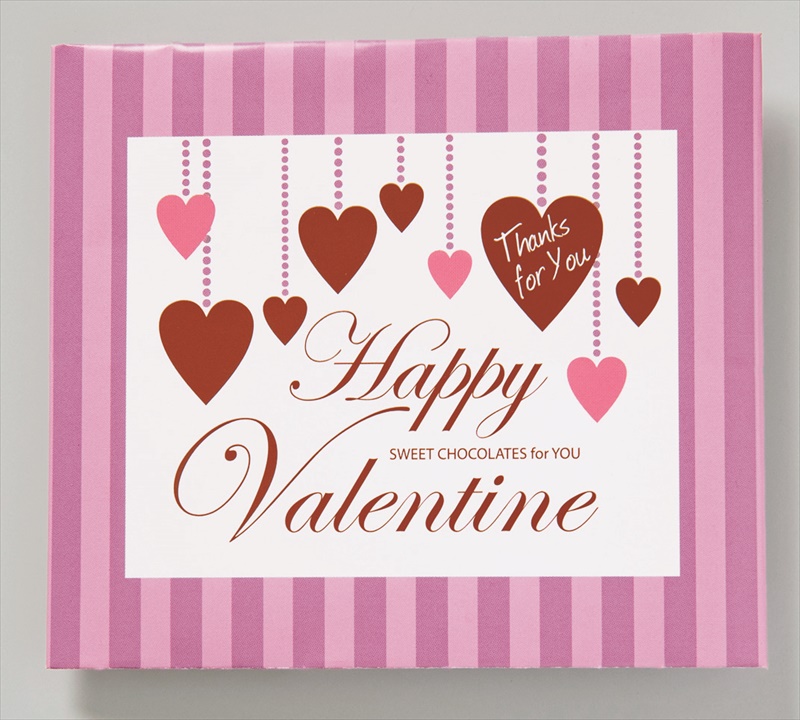 バレンタイン・ハートオーナメント柄（チョコレートボール５包入・シール付）