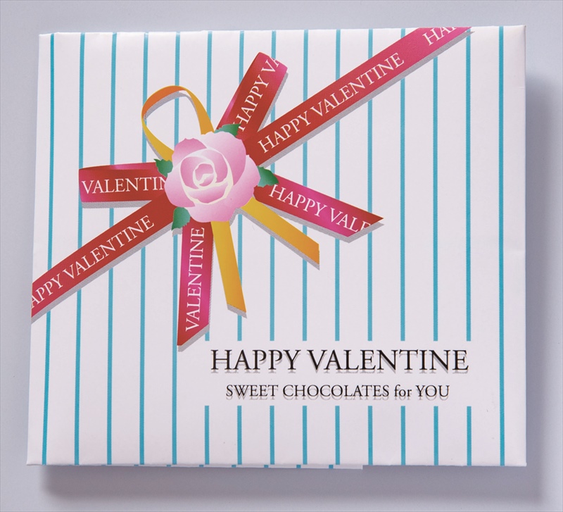 バレンタイン・リボンストライブ（チョコレートボール５包入・シール付）