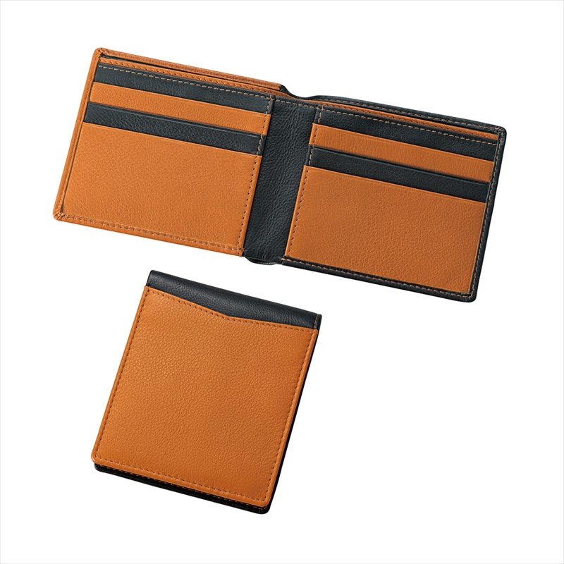 牛革二つ折り財布