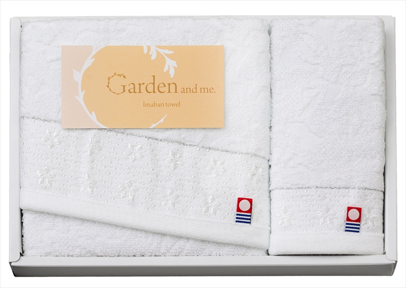 今治 Garden＆me タオルセット｜フェイスタオル×1枚ウォッシュタオル×1枚
