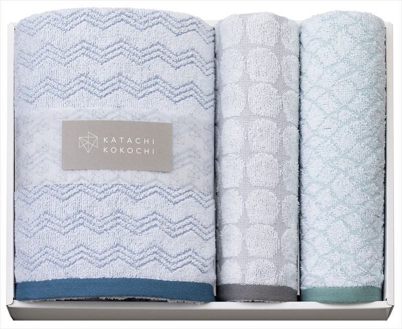 KATACHI KOKOCHI タオルセット｜バスタオル×1枚フェイスタオル×2枚
