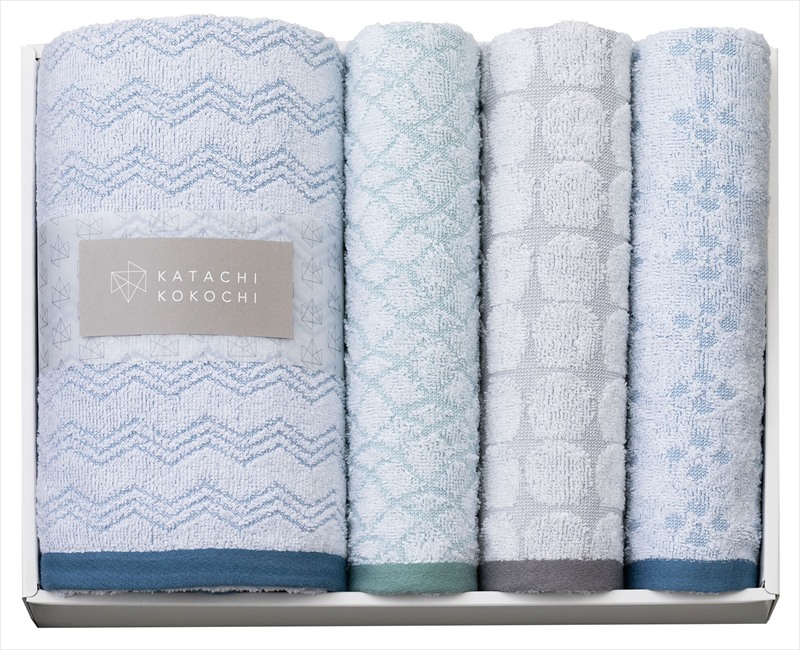 KATACHI KOKOCHI タオルセット｜バスタオル×1枚フェイスタオル×3枚