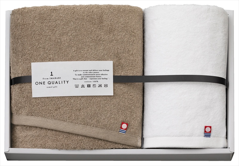 今治 ONE QUALITY タオルセット｜フェイスタオル×1枚ウォッシュタオル×1枚