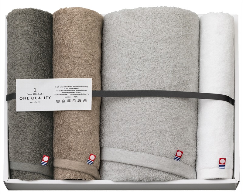 今治 ONE QUALITY タオルセット｜バスタオル×1枚フェイスタオル×2枚ウォッシュタオル×1枚