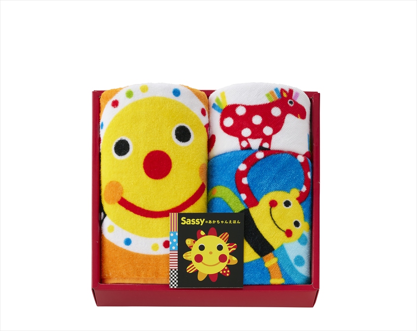 sassy　タオルセット｜フェイスタオル×2枚ループタオル×1枚