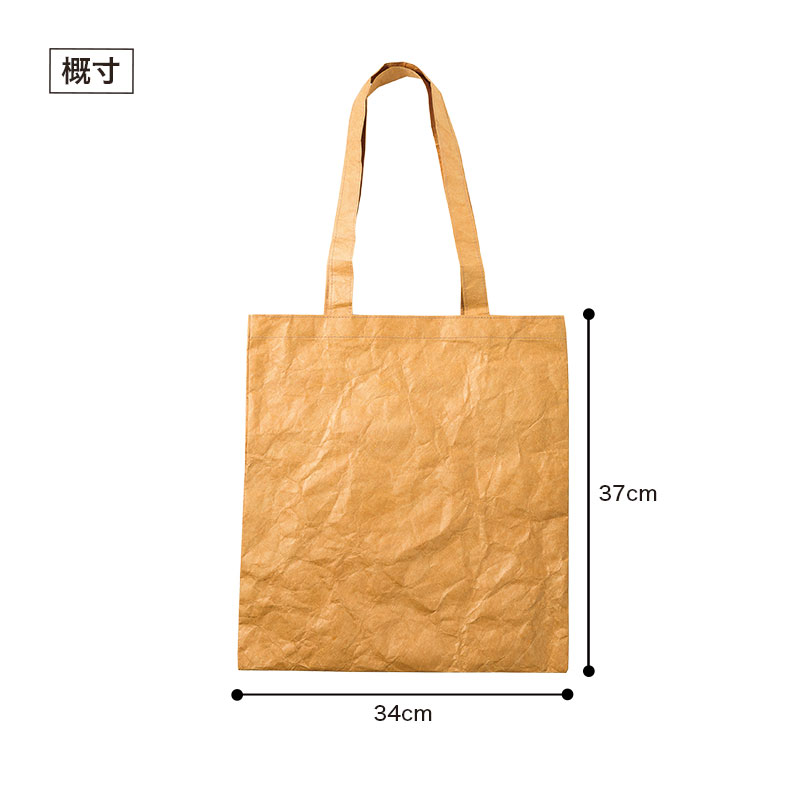 クラフト風フラットバッグ（タイベック?ハードタイプ）ブラウン