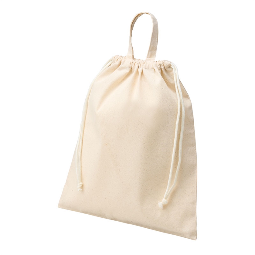 マチなしコットン巾着バッグ｜ノベルティ・販促品・記念品・名