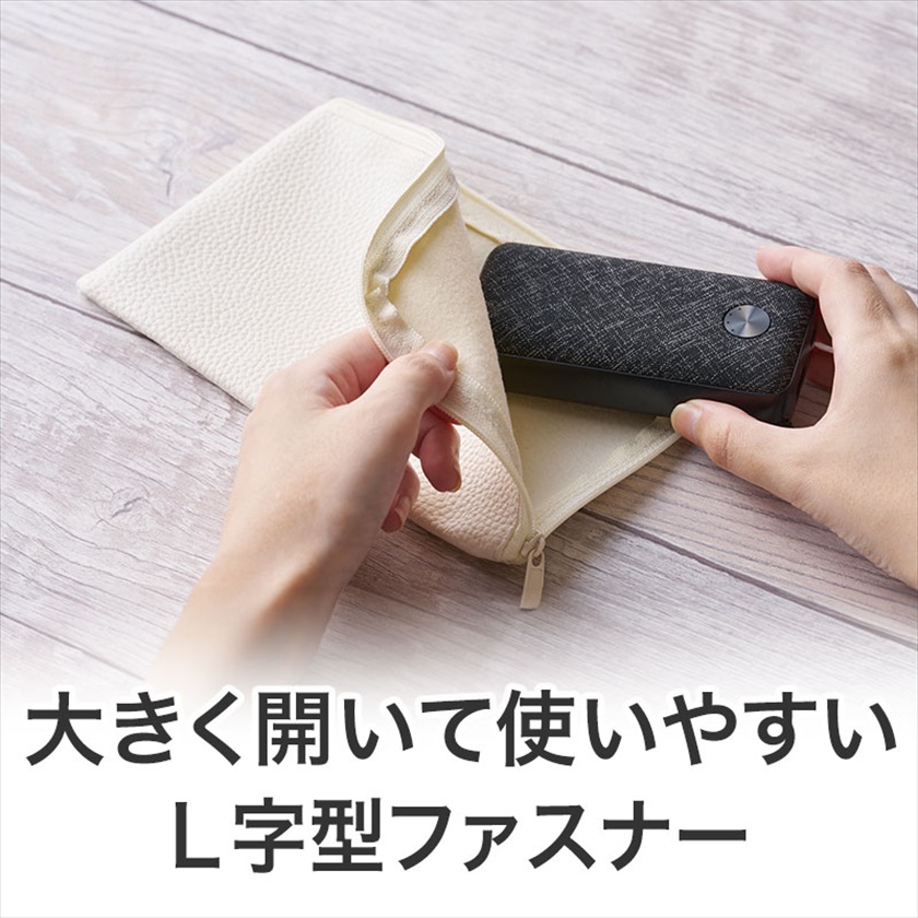 tomotomo◎Handmade L字型ポーチ❣️ファスナーポケット◎ 小物入れにも】ちょっと適当に作っちゃう！L字型ファスナー