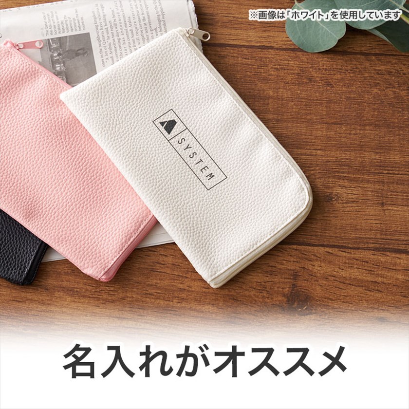 tomotomo◎Handmade L字型ポーチ❣️ファスナーポケット◎ カラモ レザー調L字ファスナーポーチ 【グッズストアドット