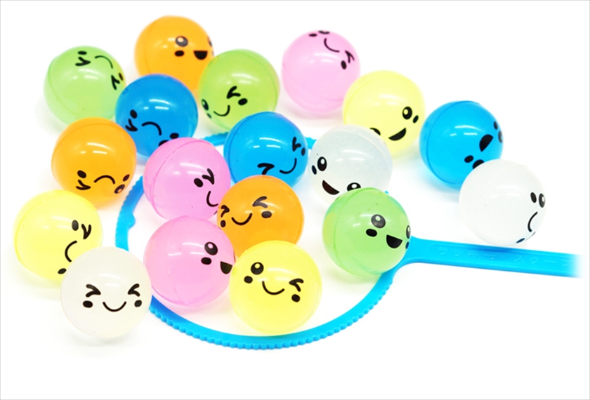 光るにっこりスーパーボール27mm(蓄光ver)｜ノベルティ・販促品・記念