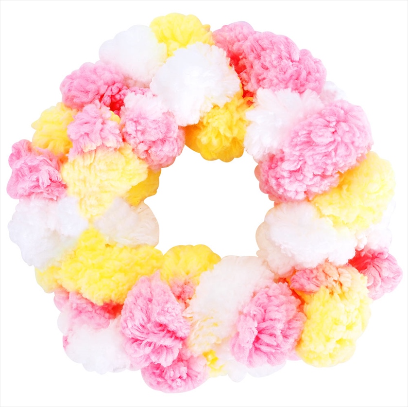 ★No38 再販！もこもこシュシュ★ カラフルもこもこシュシュ3 sy4486 24個セット : おもちゃの三洋