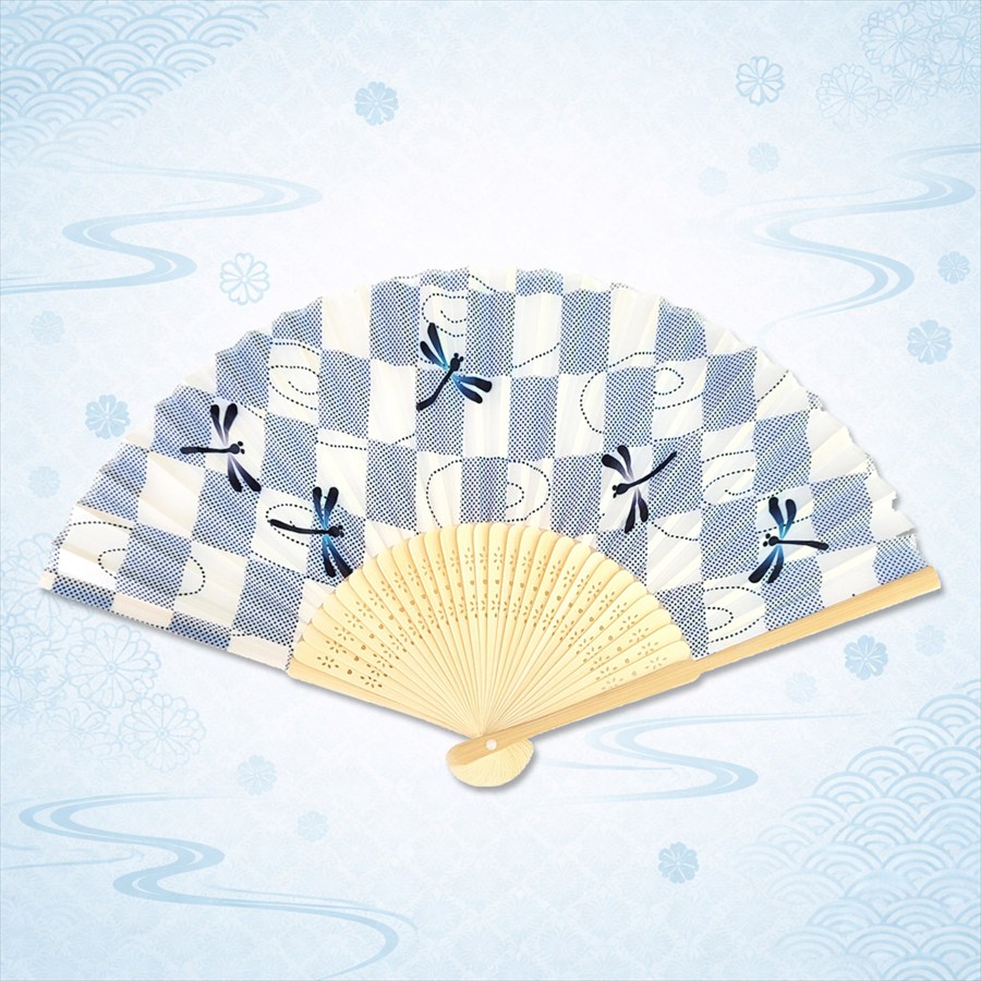 白竹扇子　トンボ市松
