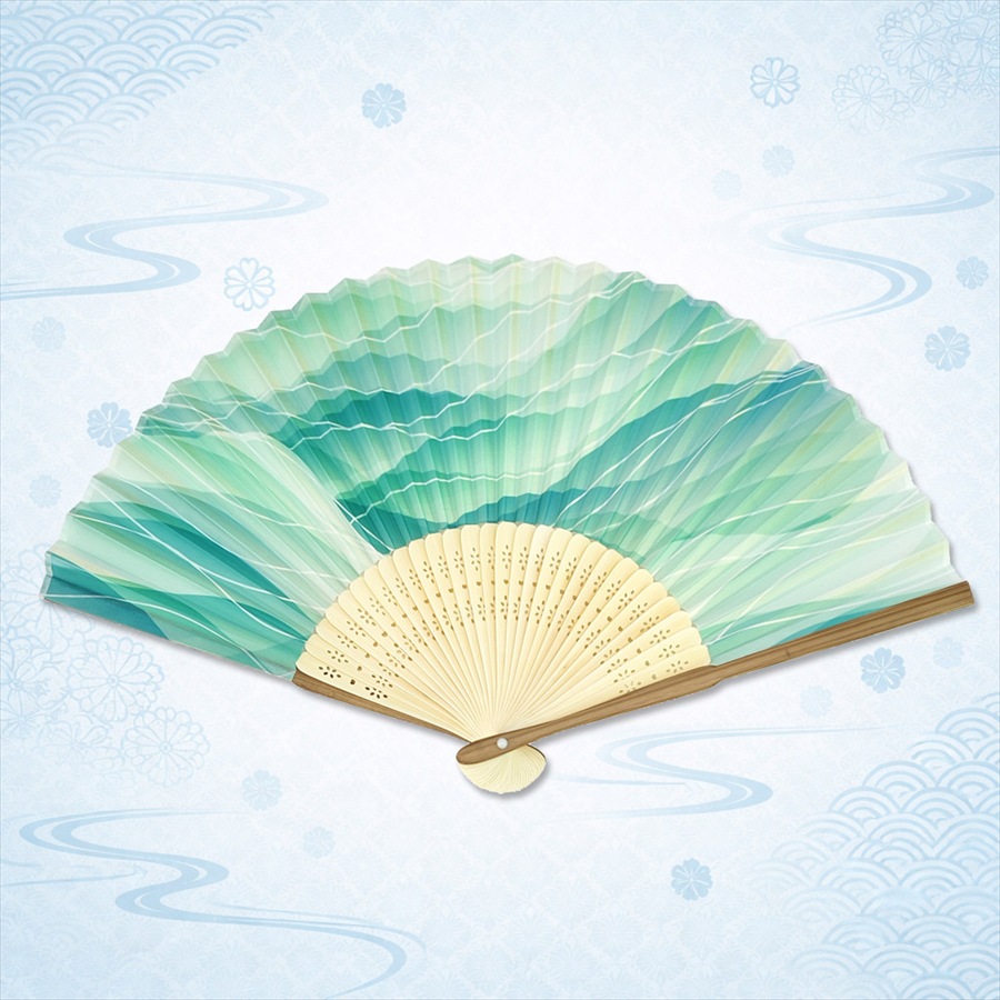 親すす竹扇子　かすみ