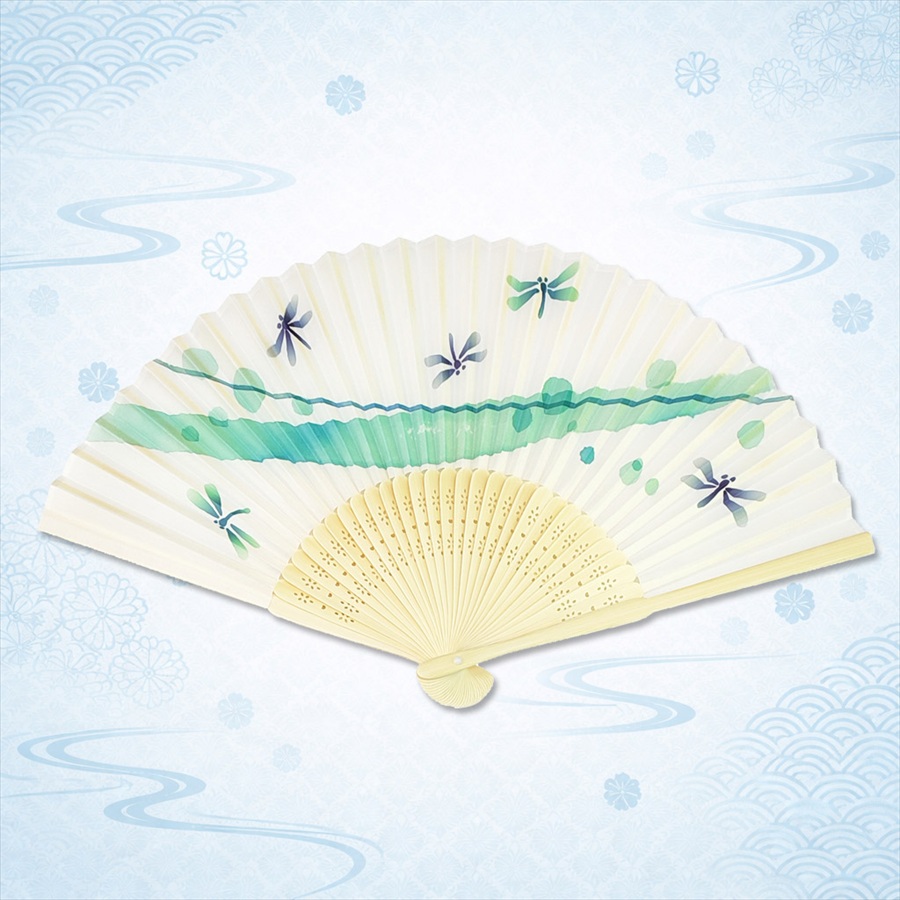 白竹扇子　トンボ