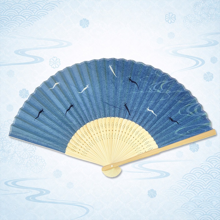 白竹扇子　鮎
